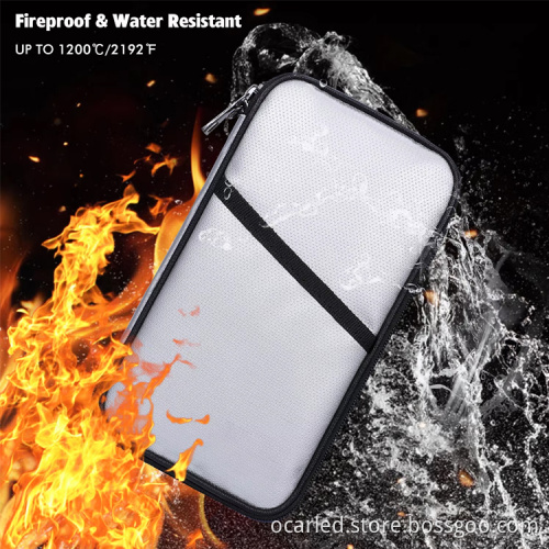 Fireproof Waterproof Multifunctional Travel Handbag with Passport and Card Holder